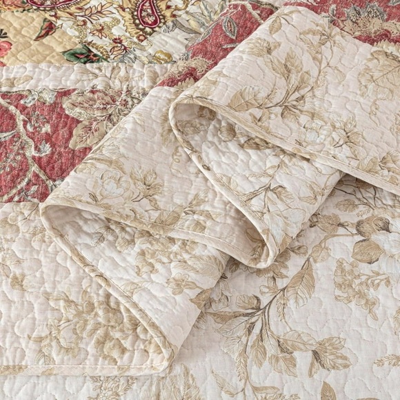 Floral Patchwork Quilt Set 100% cotton king size